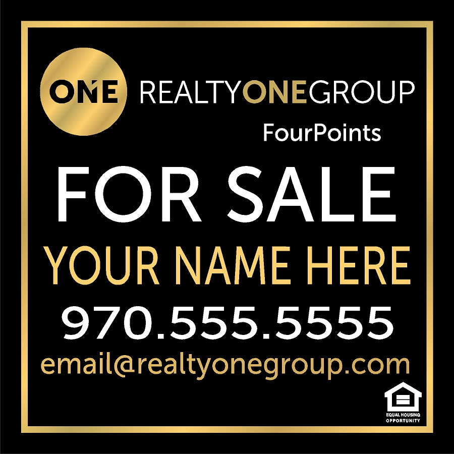 24" x 24" Double-Sided Aluminum Sign