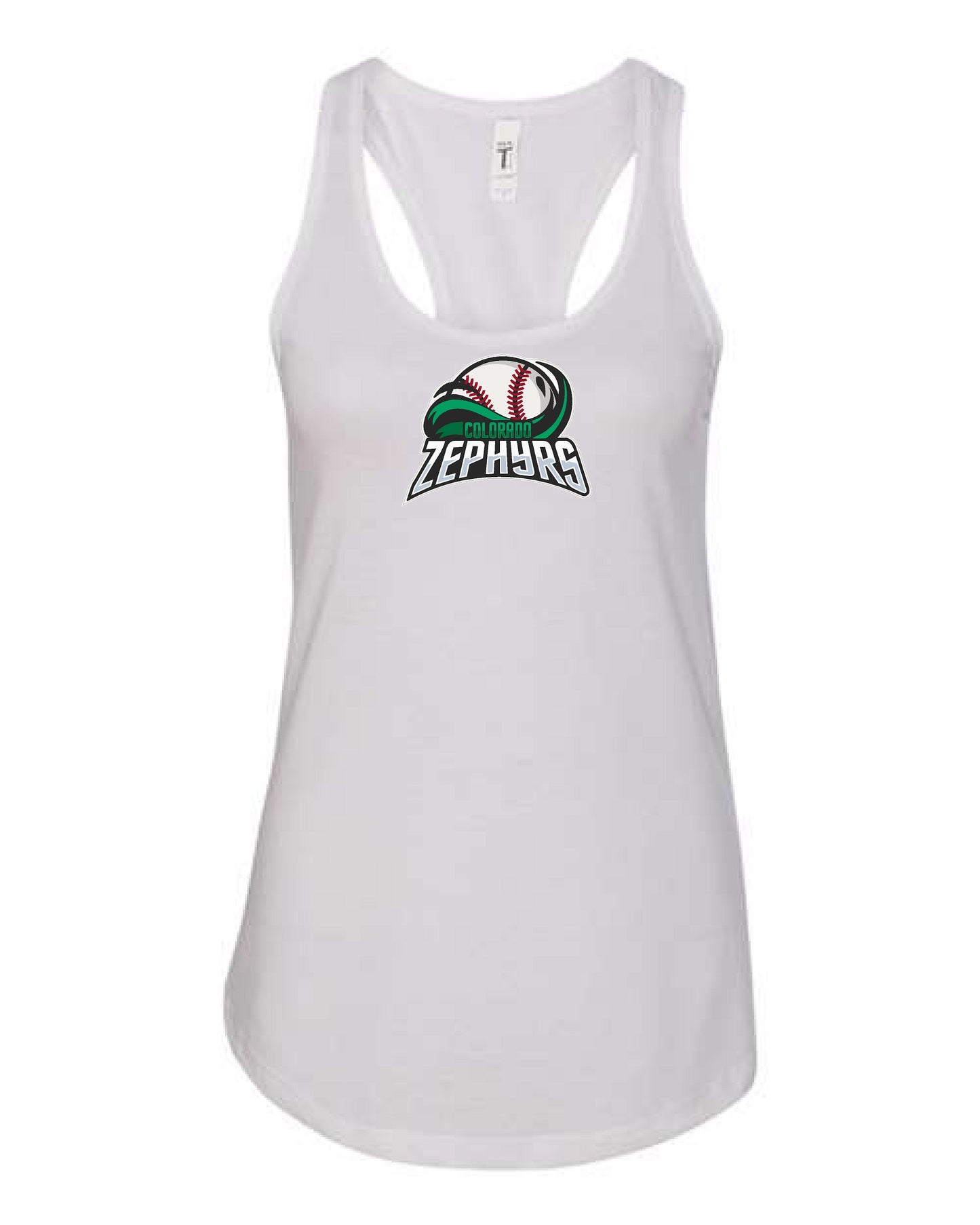 ZEPHYRS - Next Level Women's Racerback Tank White