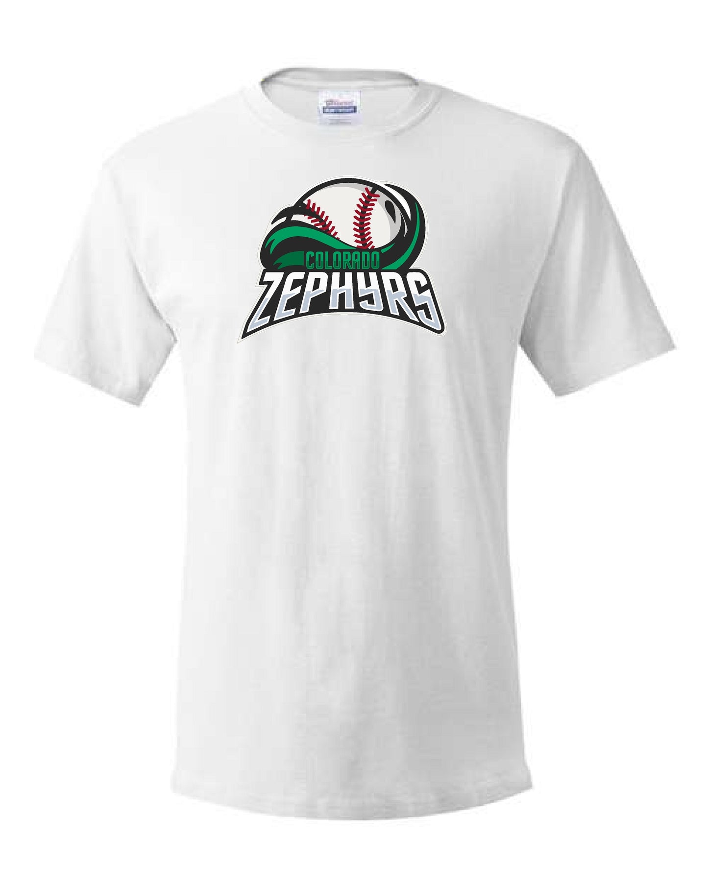 ZEPHYRS - Cotton feel or 50/50 Short Sleeve Tshirt white