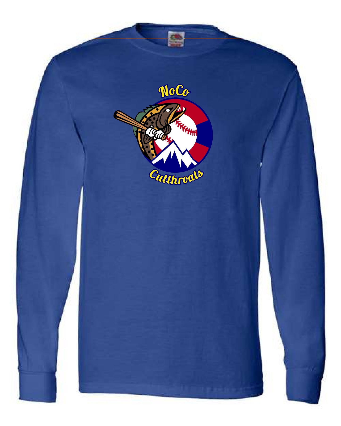 CUTTHROATS - Cotton Feel Long Sleeve Tshirt Blue