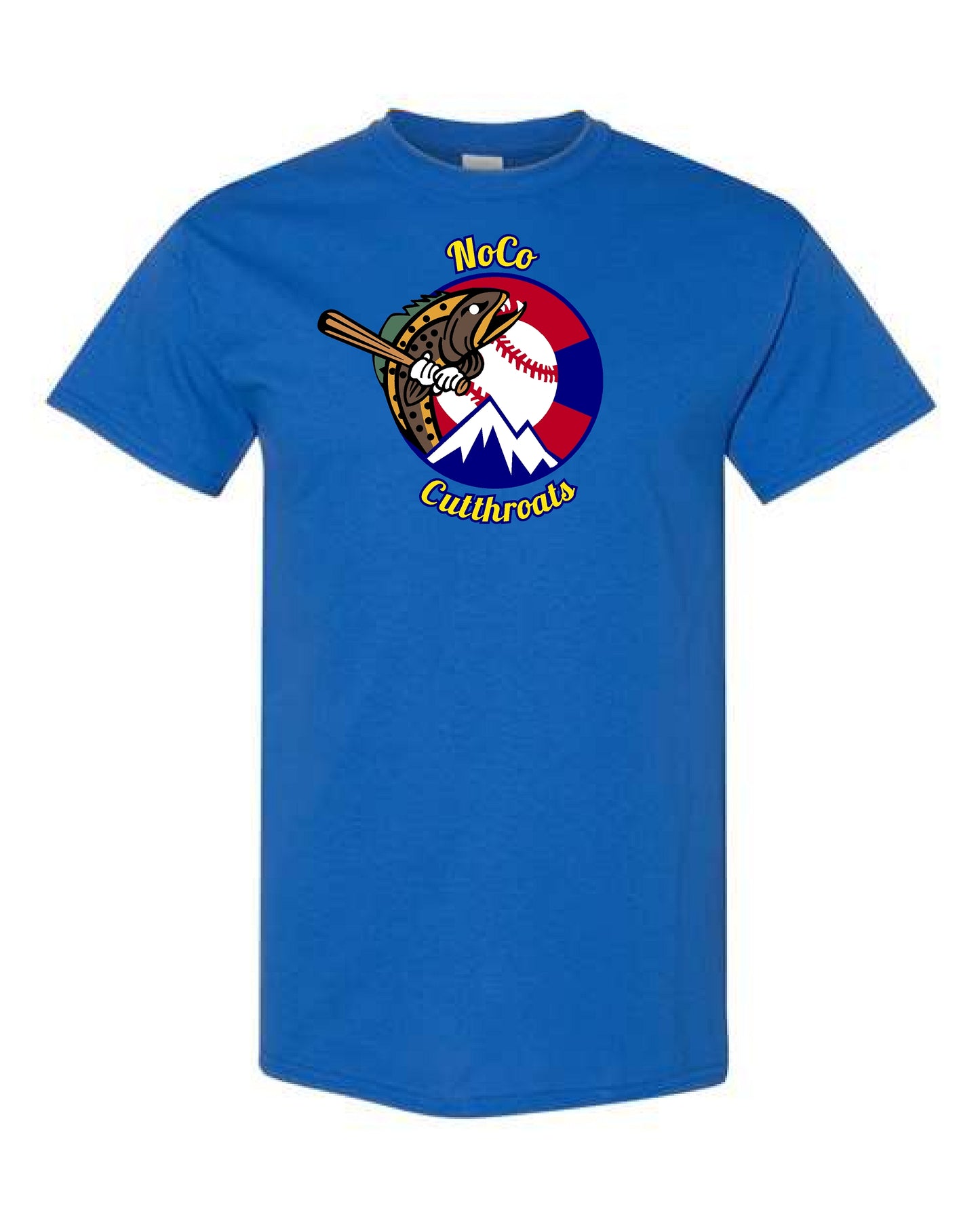 CUTTHROATS - Cotton feel or 50/50 Short Sleeve Tshirt Blue