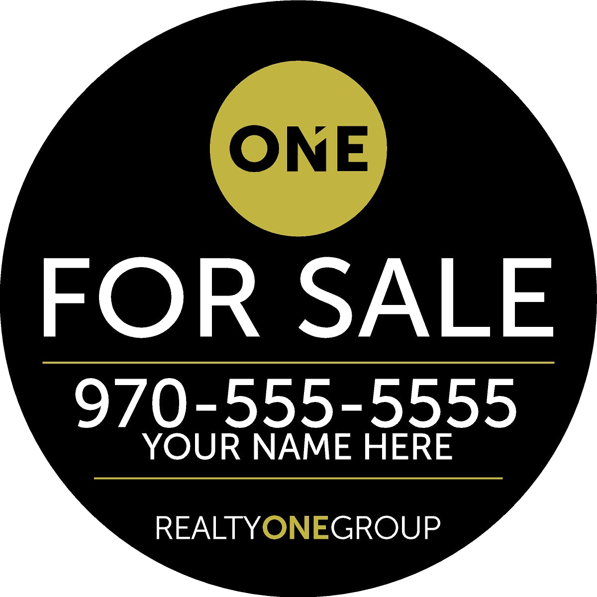 30" Double-Sided Circle Sign