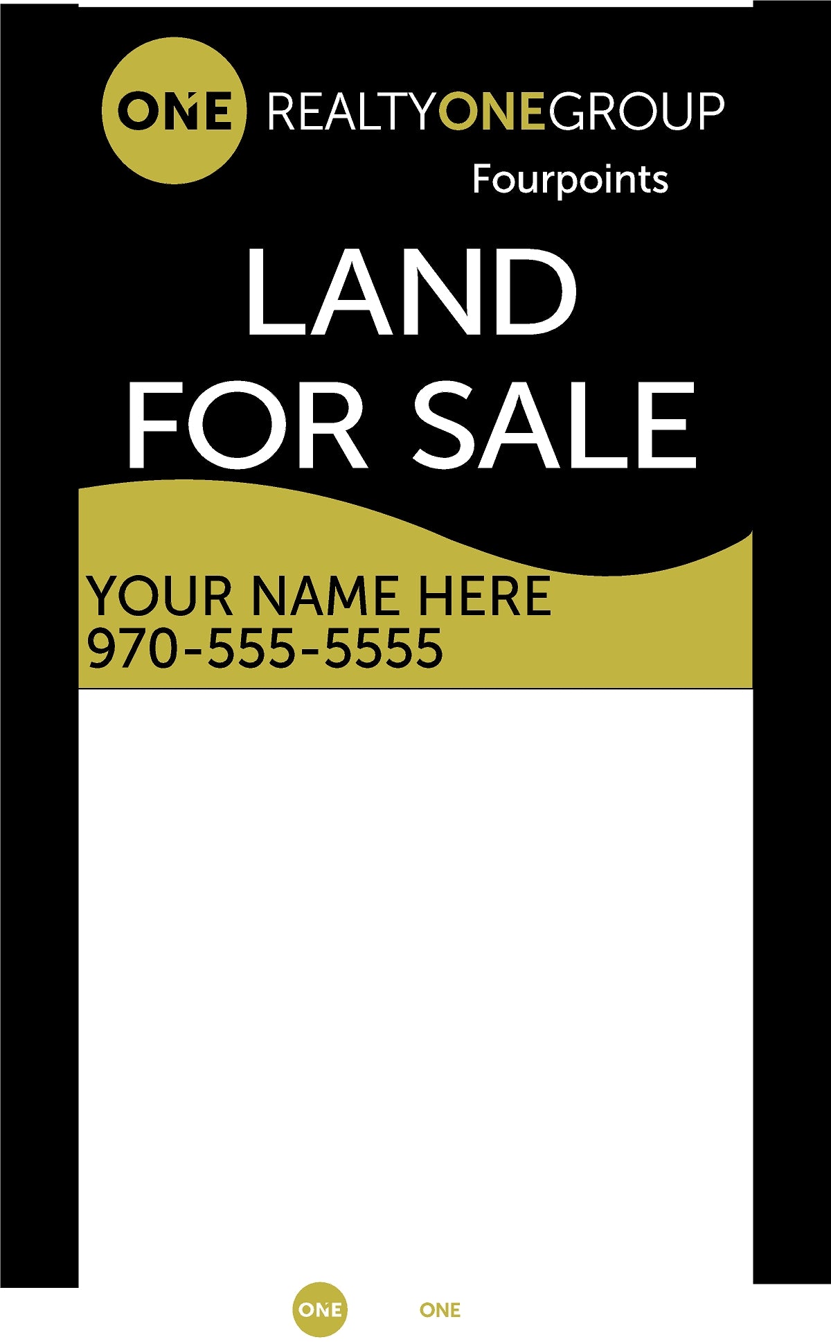 4'x4' MDO Double-Sided Sign with posts