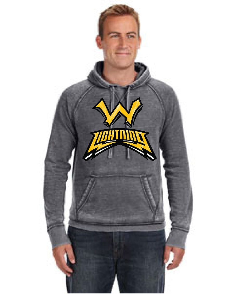 J America Adult Vintage Zen Fleece Pullover Hood