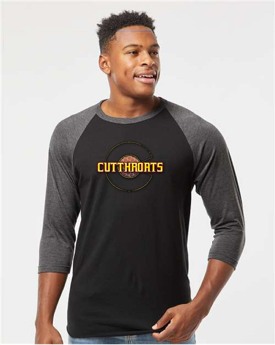 CUTTHROATS-Multiple Colors; Raglan 3/4 Sleeve Baseball Tee