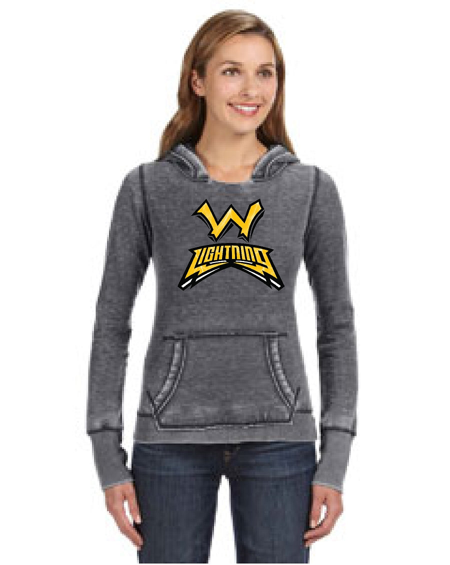 Ladies J America Adult Vintage Zen Fleece Pullover Hood