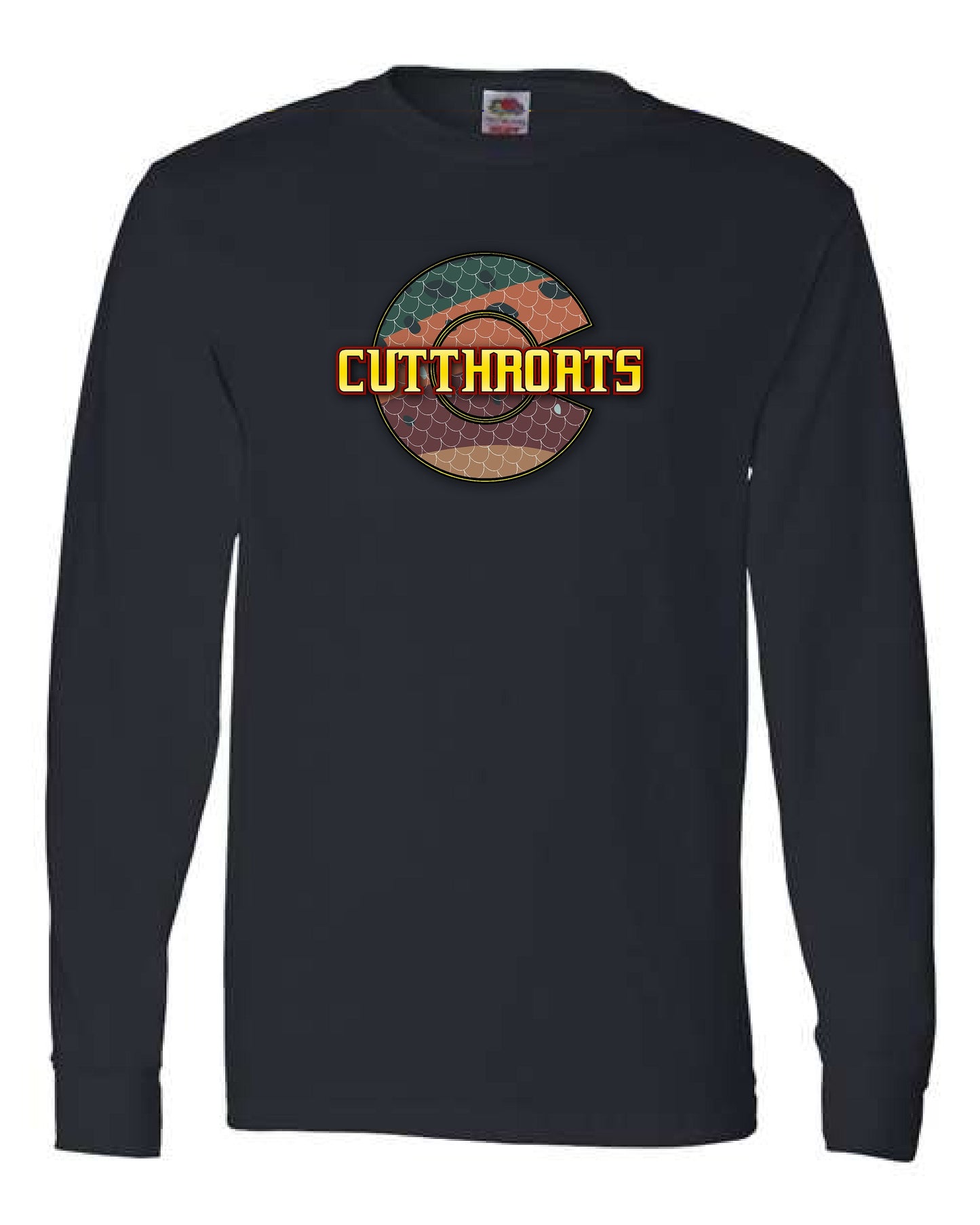CUTTHROATS - Cotton Feel Long Sleeve Tshirt Black