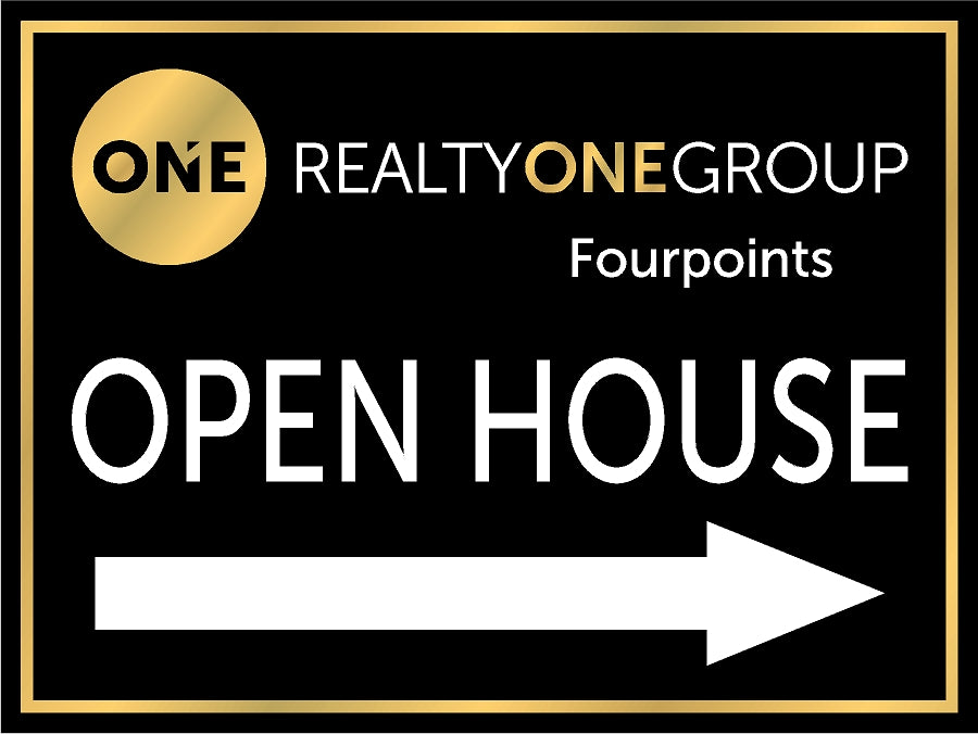 24" x 18" Double-Sided Aluminum Open House Sign