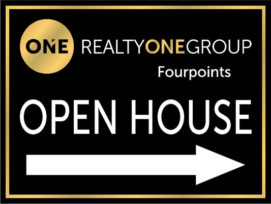 24" x 18" Double-Sided COROPLAST  Open House Sign
